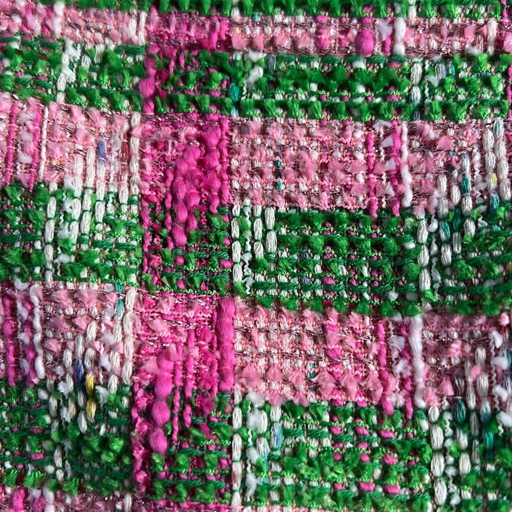Kate Spade Pink and Green Plaid Tweed Dress/ 10 - Picture 10 of 14